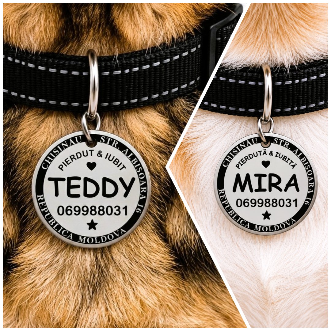 Medalion personalizat „Pierdut & Iubit”