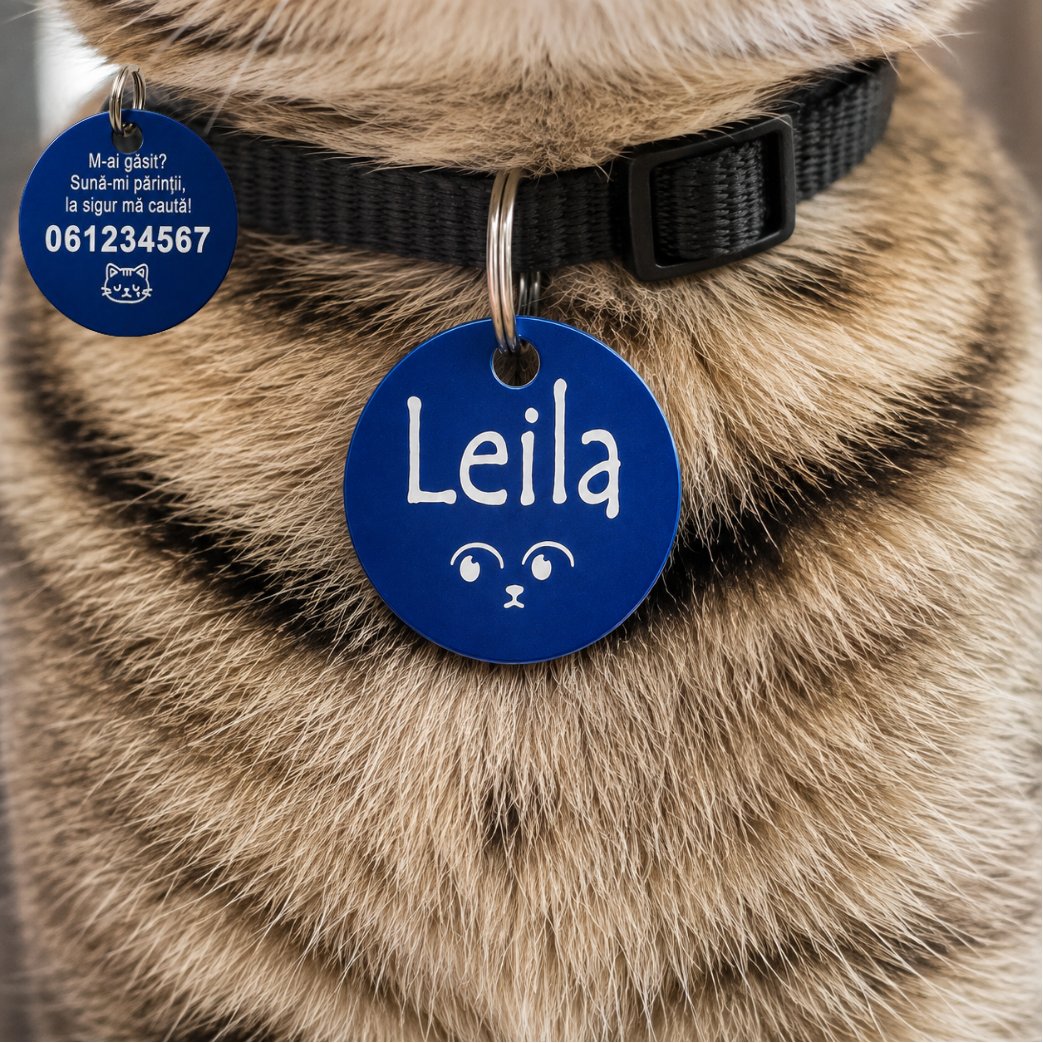 Round Cat Tag (Aluminium)