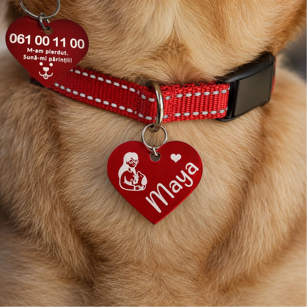 Medalion Inimă Personalizat (Aluminiu)